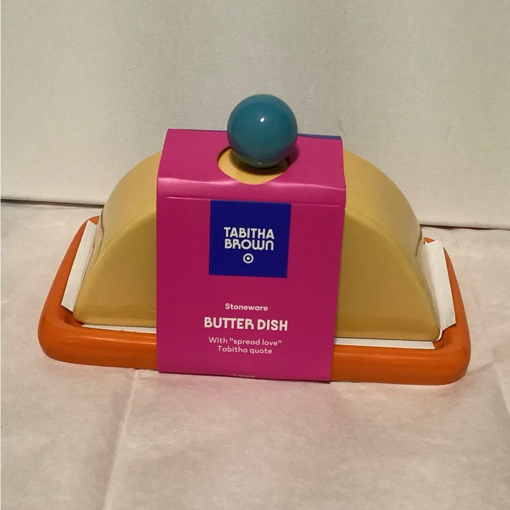 Tabitha Brown Stoneware Butter Dish - Picture 1 of 3